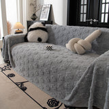 Plush Jacquard Blankets for The Sofa Soft Slipcover Sectional Cover Throws for Sofas - Ornate Home