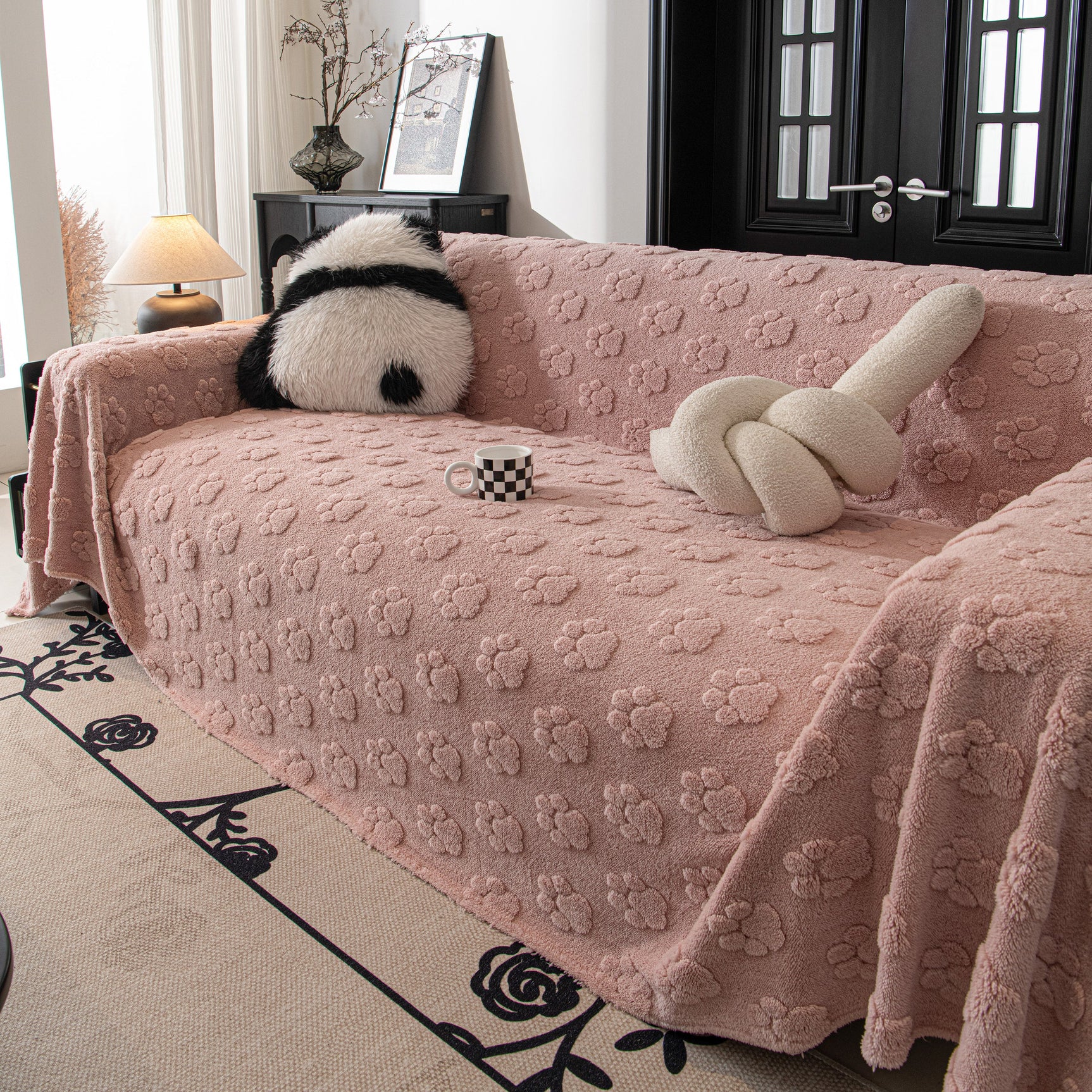 Plush Jacquard Blankets for The Sofa Soft Slipcover Sectional Cover Throws for Sofas - Ornate Home