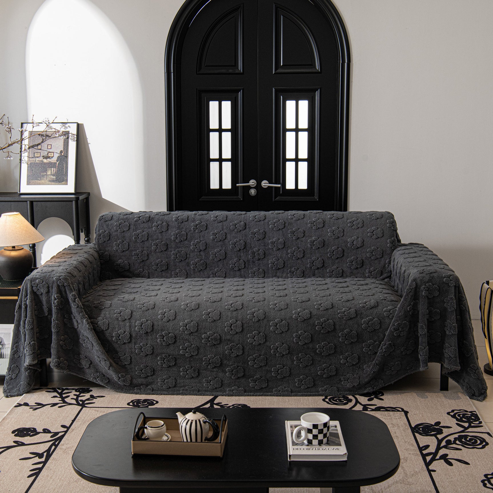 Plush Jacquard Blankets for The Sofa Soft Slipcover Sectional Cover Throws for Sofas - Ornate Home