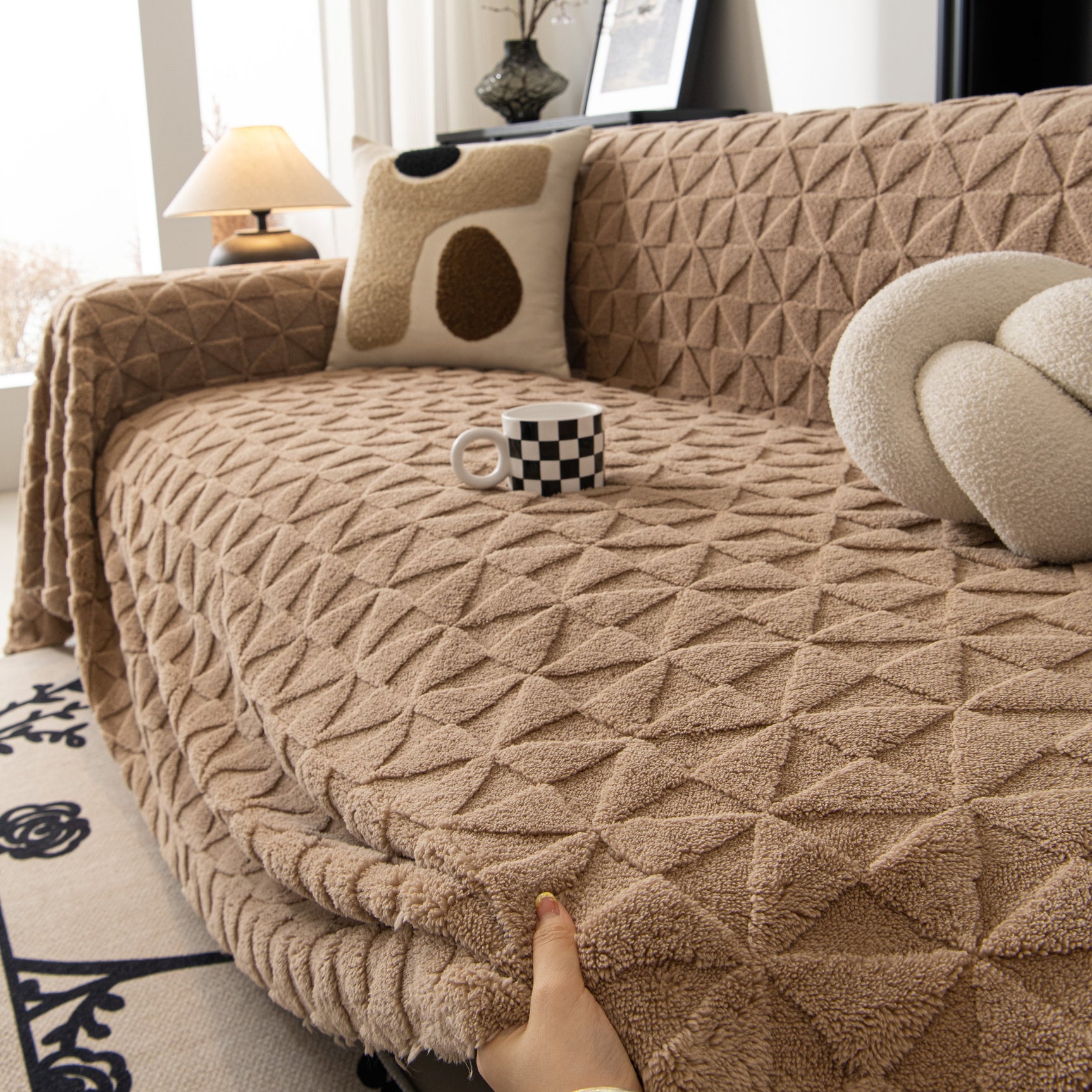 Plush Soft Couch Cover for Sofa and Furniture Lightweight Throw Blankets for Sectional Couch - Ornate Home