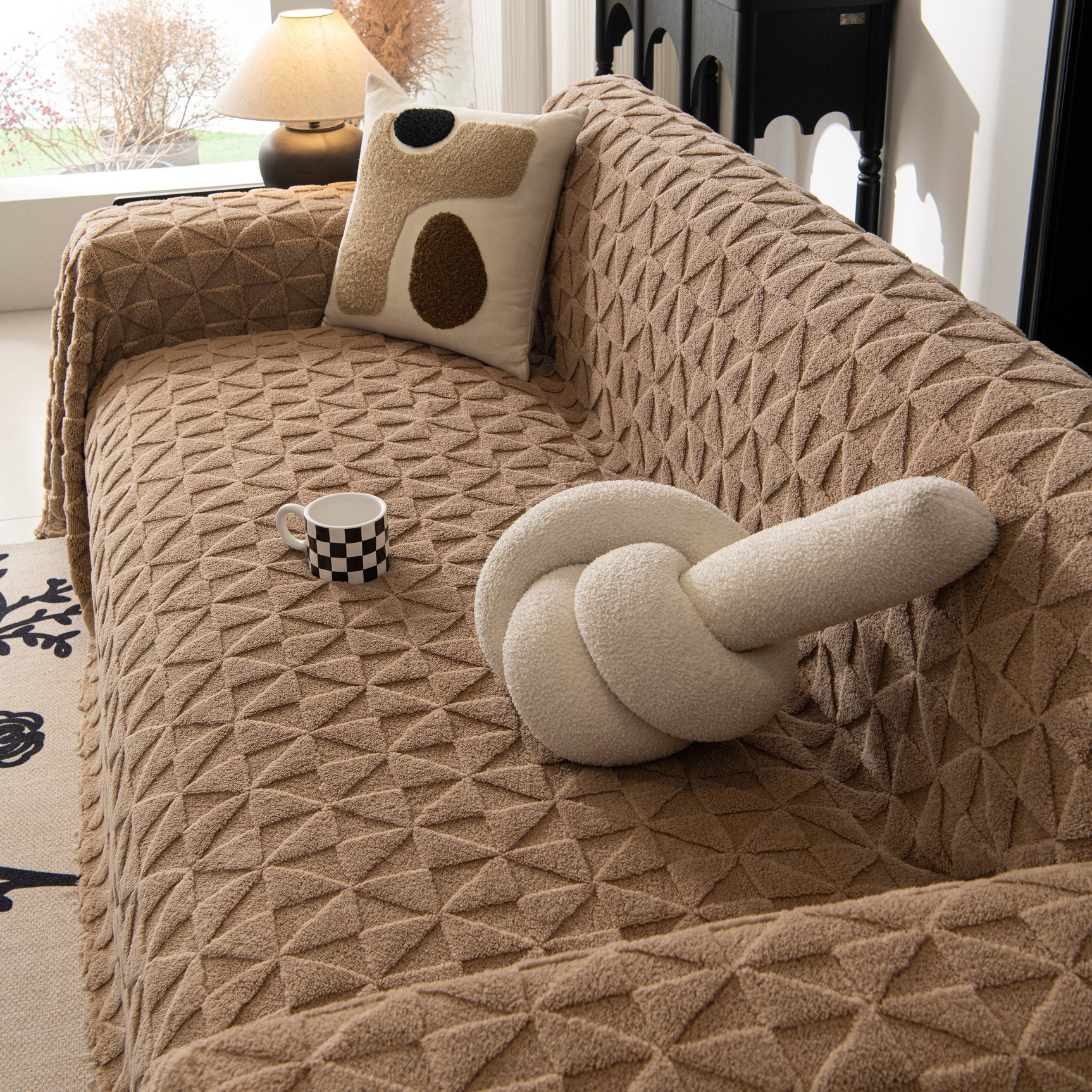 Plush Soft Couch Cover for Sofa and Furniture Lightweight Throw Blankets for Sectional Couch - Ornate Home