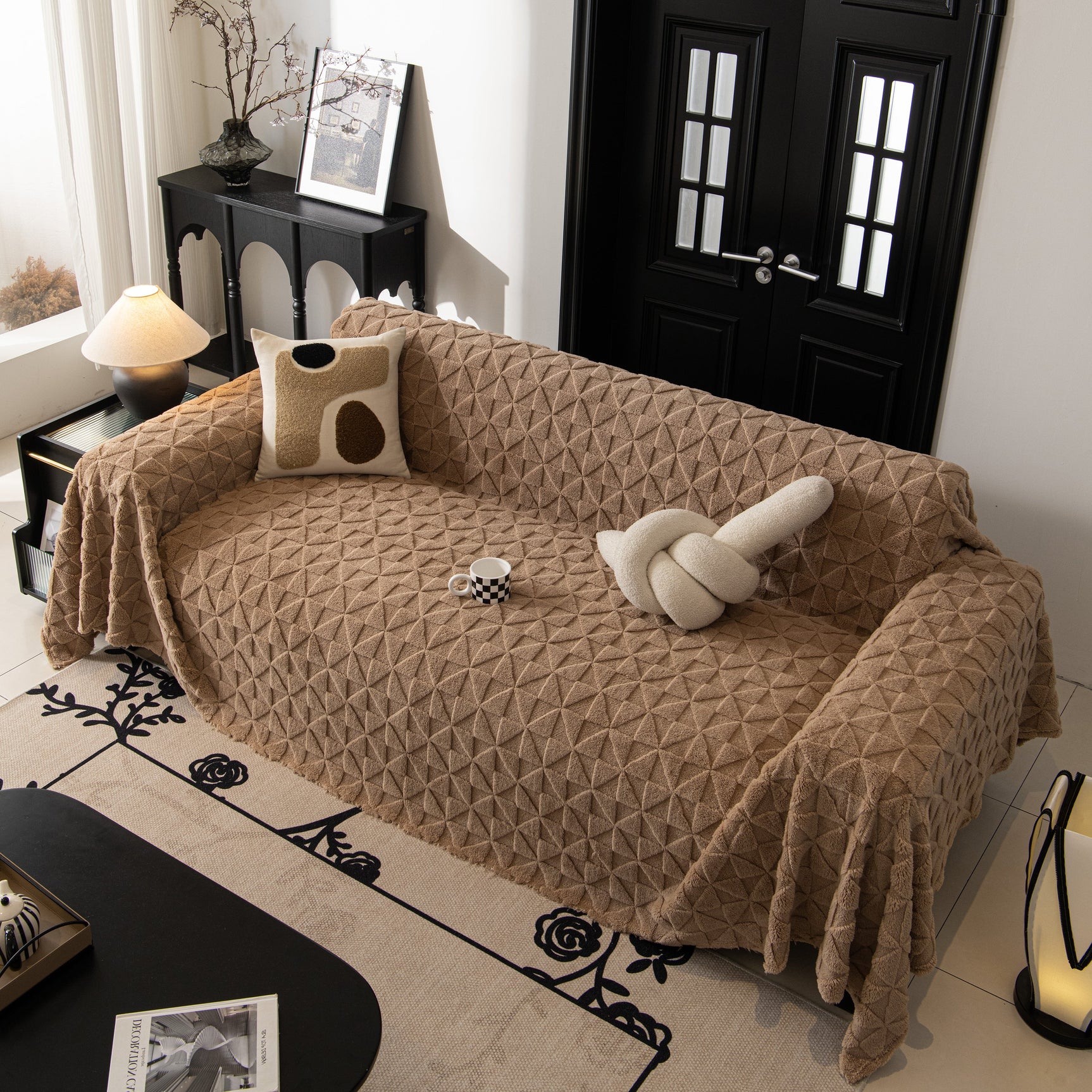 Plush Soft Couch Cover for Sofa and Furniture Lightweight Throw Blankets for Sectional Couch - Ornate Home