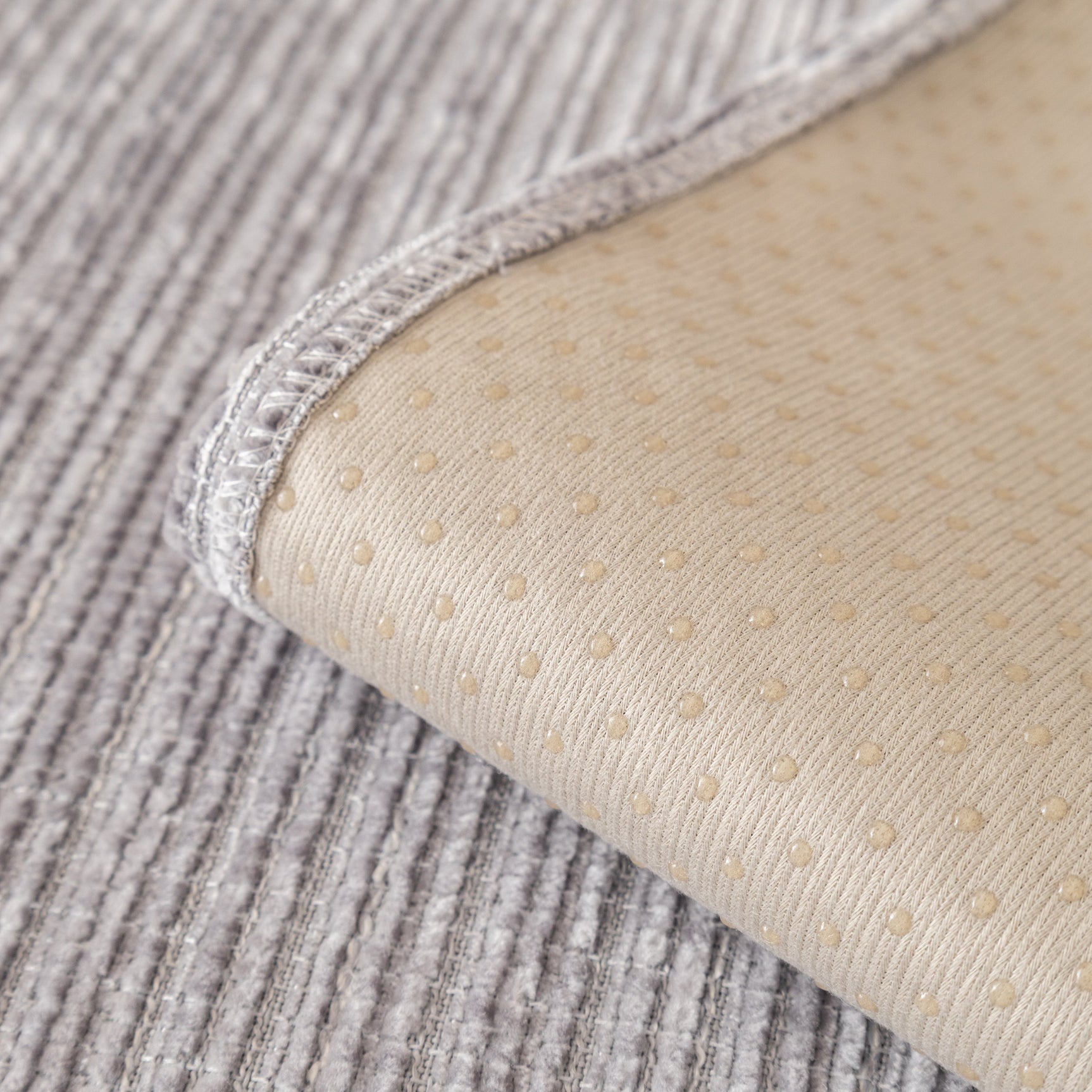 Plush Solid Color Striped L-Shaped Sofa Slipcovers, Washable Non-Slip Textured Furniture Covers - Ornate Home
