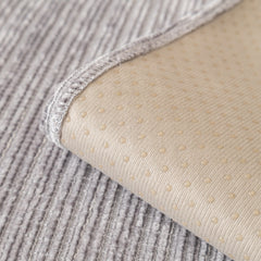 Plush Solid Color Striped L-Shaped Sofa Slipcovers, Washable Non-Slip Textured Furniture Covers - Ornate Home