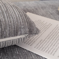 Plush Solid Color Striped L-Shaped Sofa Slipcovers, Washable Non-Slip Textured Furniture Covers - Ornate Home