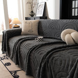 Plush Warm Decor Couch Cover Soft Jacquard Fleece Throw Blankets for Bed Couch Sofa Chair - Ornate Home