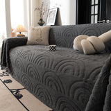 Plush Warm Decor Couch Cover Soft Jacquard Fleece Throw Blankets for Bed Couch Sofa Chair - Ornate Home