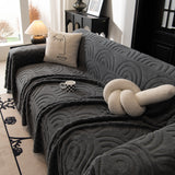 Plush Warm Decor Couch Cover Soft Jacquard Fleece Throw Blankets for Bed Couch Sofa Chair - Ornate Home