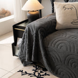 Plush Warm Decor Couch Cover Soft Jacquard Fleece Throw Blankets for Bed Couch Sofa Chair - Ornate Home