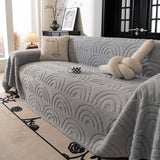Plush Warm Decor Couch Cover Soft Jacquard Fleece Throw Blankets for Bed Couch Sofa Chair - Ornate Home
