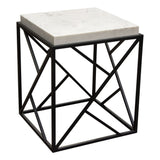 Plymouth Grey Square Accent Table - Ornate Home