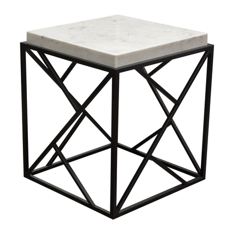 Plymouth Grey Square Accent Table - Ornate Home