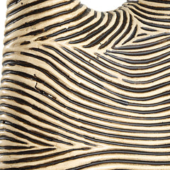 Pochette Black/White Ribbed Sculpture - Ornate Home