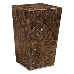 Poe Brown Marble Accent Table - Ornate Home