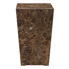 Poe Brown Marble Accent Table - Ornate Home