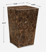 Poe Brown Marble Accent Table - Ornate Home