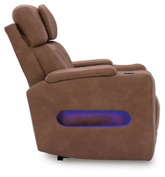 Point Clear Caramel-Dual Power Recliner - Ornate Home