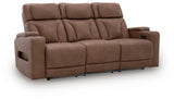 Point Clear Caramel-Dual Power Reclining Sofa - Ornate Home