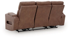 Point Clear Caramel-Dual Power Reclining Sofa - Ornate Home