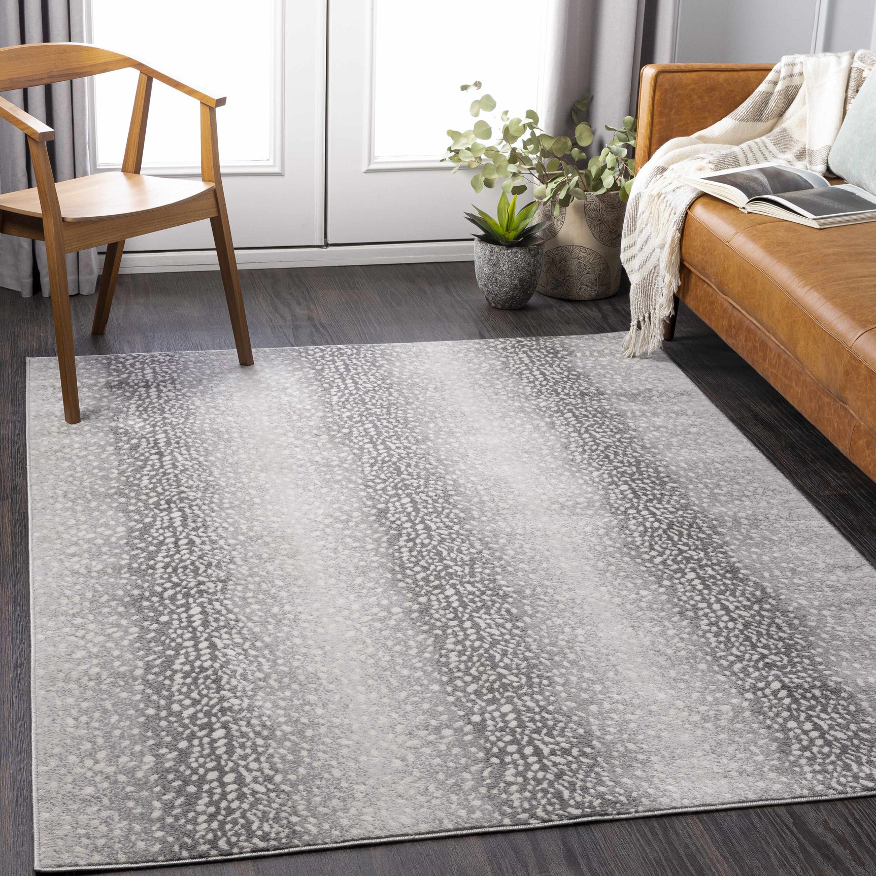 Pointblank Black&Gray Antelope Print Rug - Ornate Home