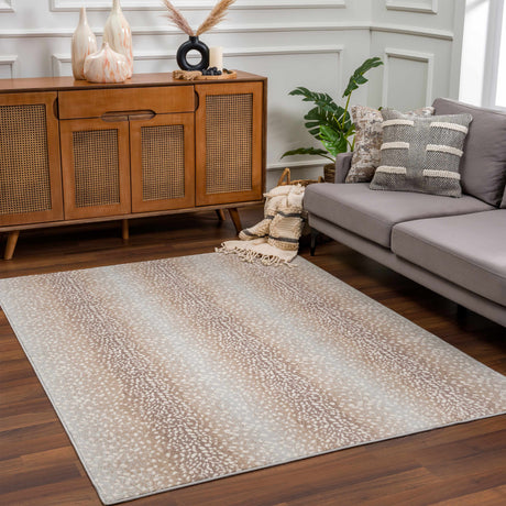 Pointblank Tan Leopard Print Rug - Ornate Home