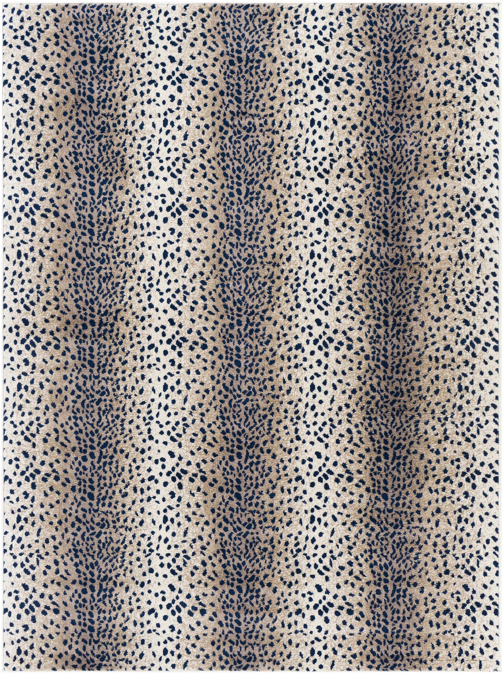 Pointblank Tan & Navy Leopard Print Area Rug - Ornate Home