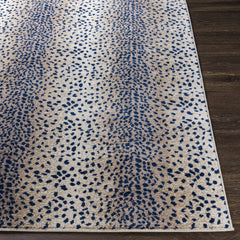 Pointblank Tan & Navy Leopard Print Area Rug - Ornate Home