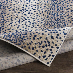 Pointblank Tan & Navy Leopard Print Area Rug - Ornate Home