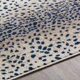 Pointblank Tan & Navy Leopard Print Area Rug - Ornate Home