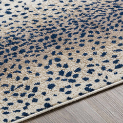 Pointblank Tan & Navy Leopard Print Area Rug - Ornate Home