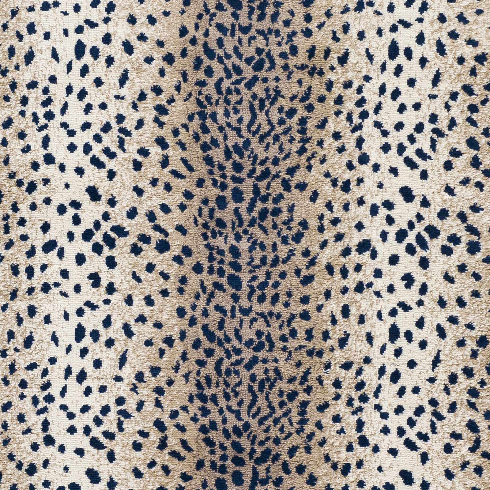 Pointblank Tan & Navy Leopard Print Area Rug - Ornate Home