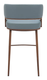 Poise Azure Gray & Walnut Barstool - Ornate Home