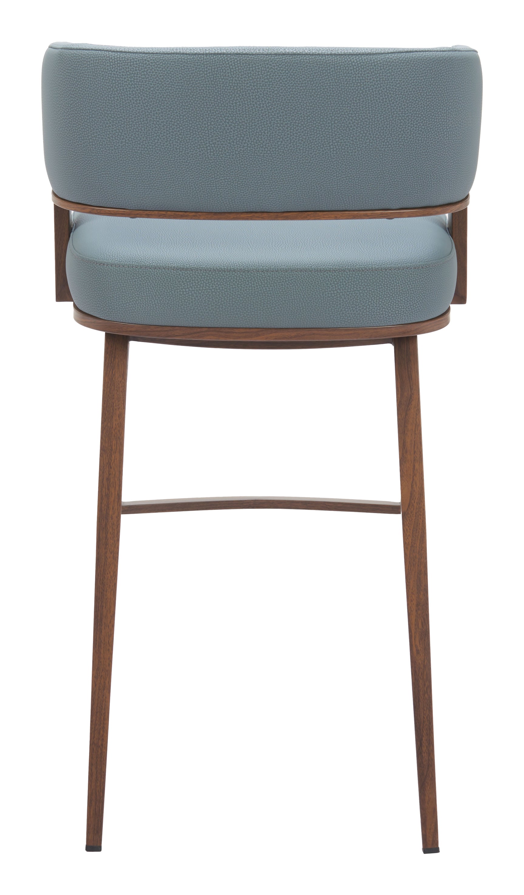 Poise Azure Gray & Walnut Barstool - Ornate Home