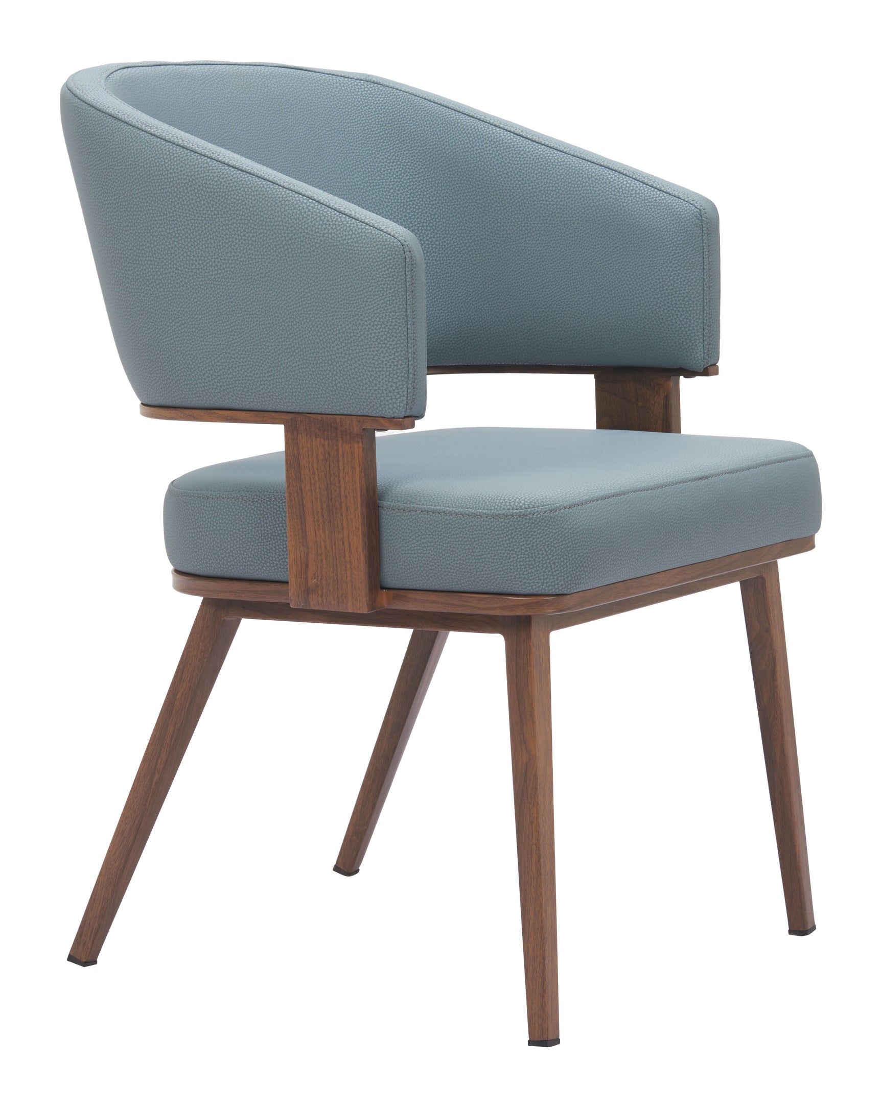 Poise Azure Gray & Walnut Dining Chair - Ornate Home