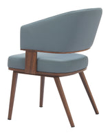 Poise Azure Gray & Walnut Dining Chair - Ornate Home