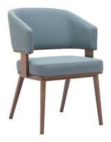 Poise Azure Gray & Walnut Dining Chair - Ornate Home