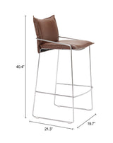 Pola Brown Barstool - Ornate Home
