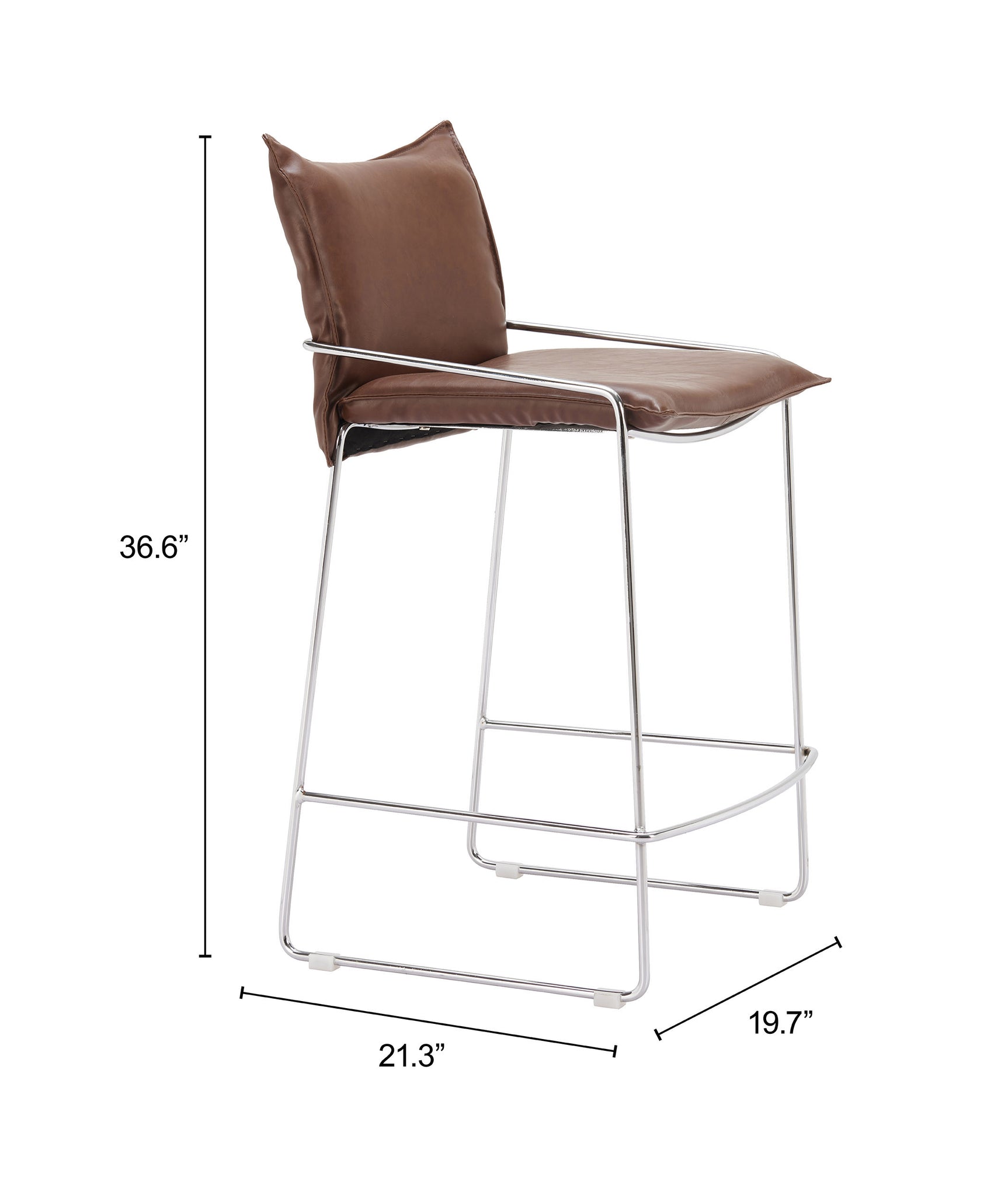 Pola Brown Counter Stool - Ornate Home