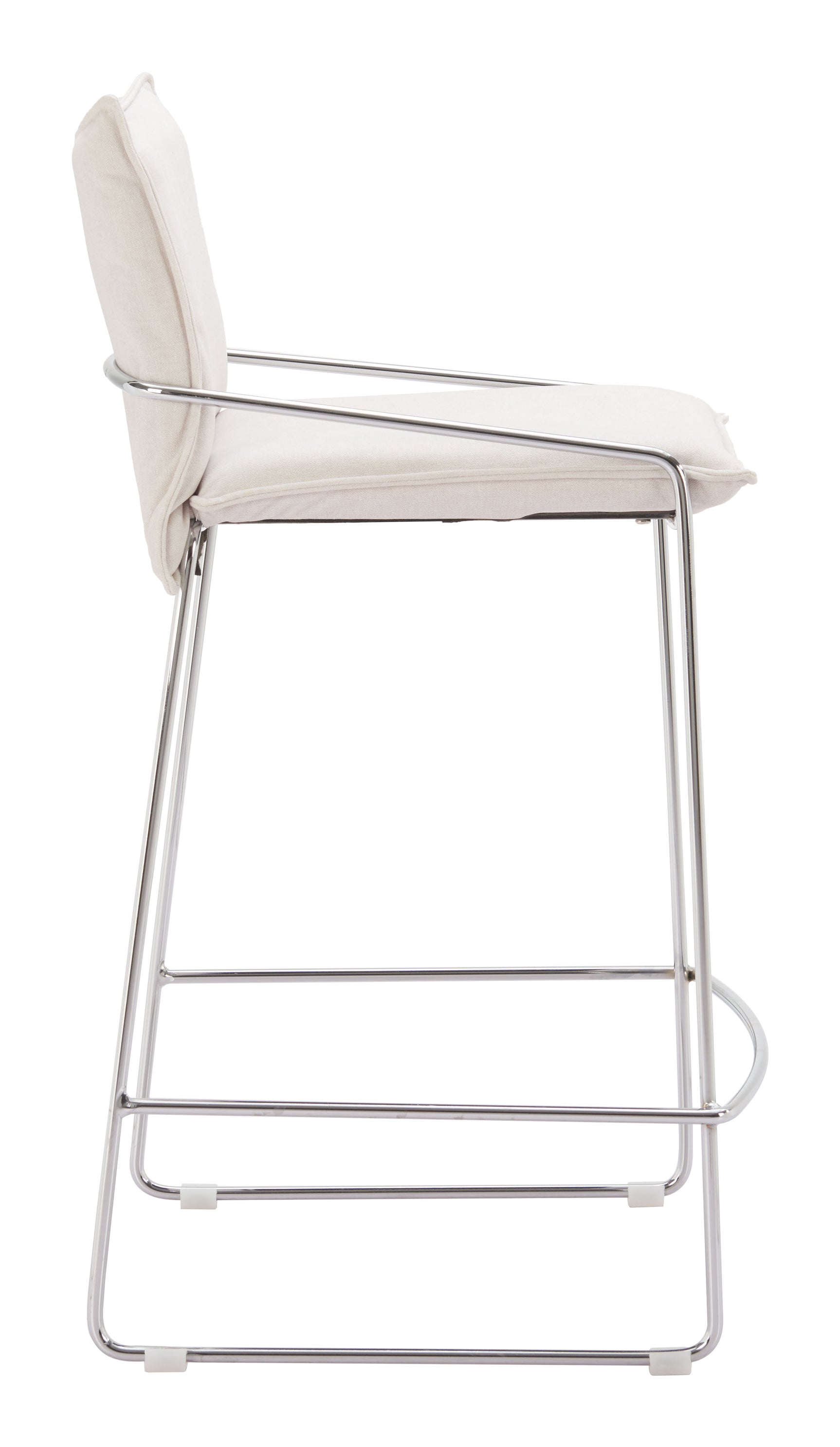 Pola White Counter Stool - Ornate Home