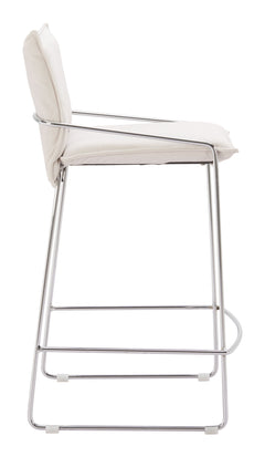Pola White Counter Stool - Ornate Home
