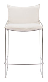 Pola White Counter Stool - Ornate Home