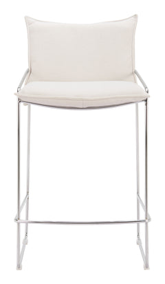 Pola White Counter Stool - Ornate Home