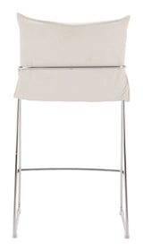 Pola White Counter Stool - Ornate Home