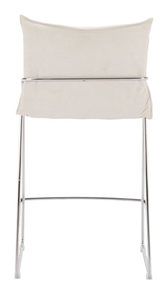 Pola White Counter Stool - Ornate Home