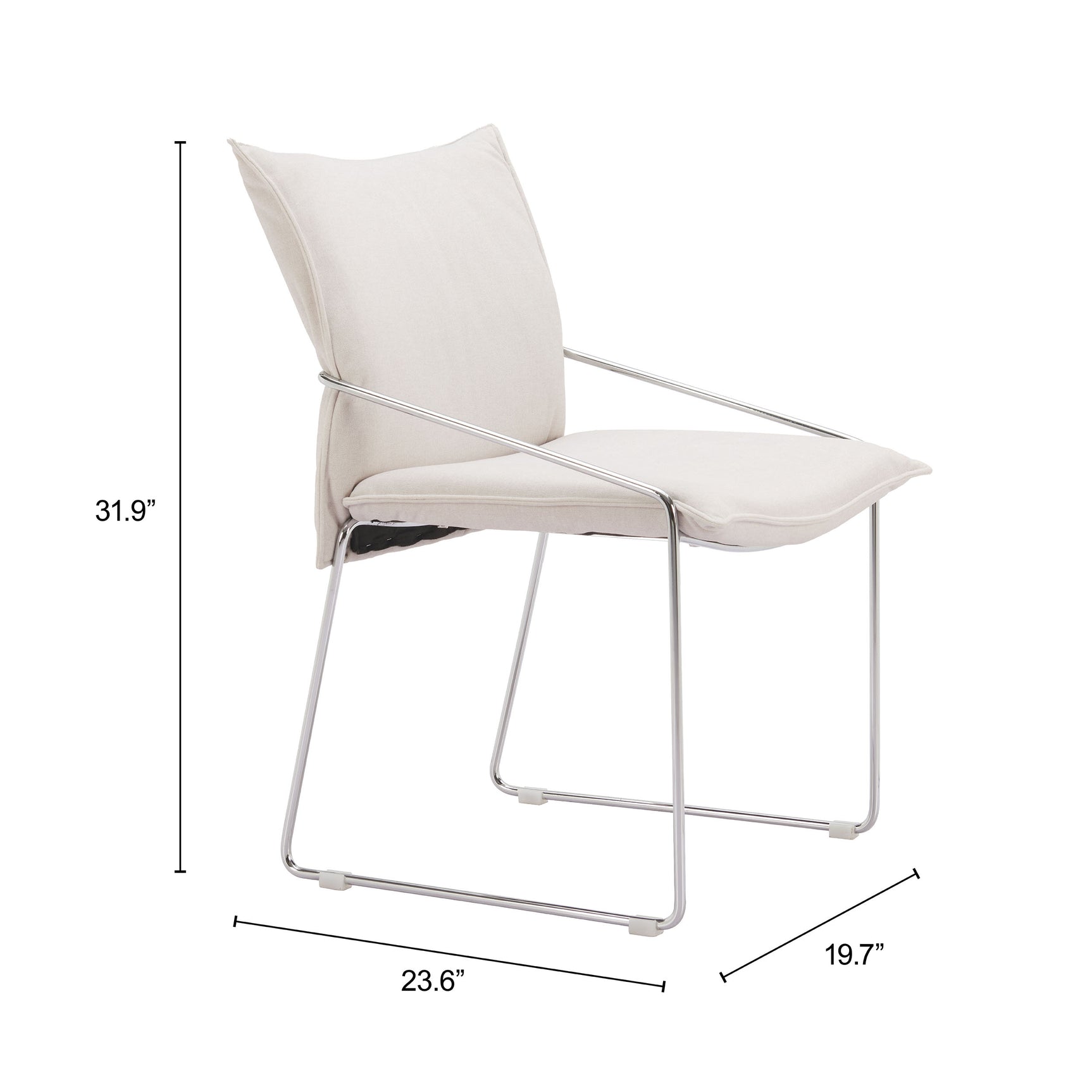 Pola White Dining Chair (Set of 2)