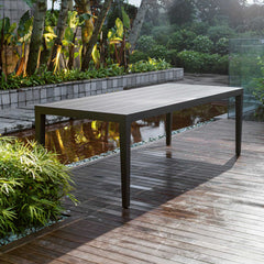 Polanco Black/Bronze Outdoor Aluminum Dining Table - Ornate Home