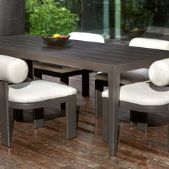 Polanco Black/Bronze Outdoor Aluminum Dining Table - Ornate Home