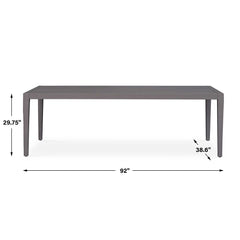 Polanco Black/Bronze Outdoor Aluminum Dining Table - Ornate Home