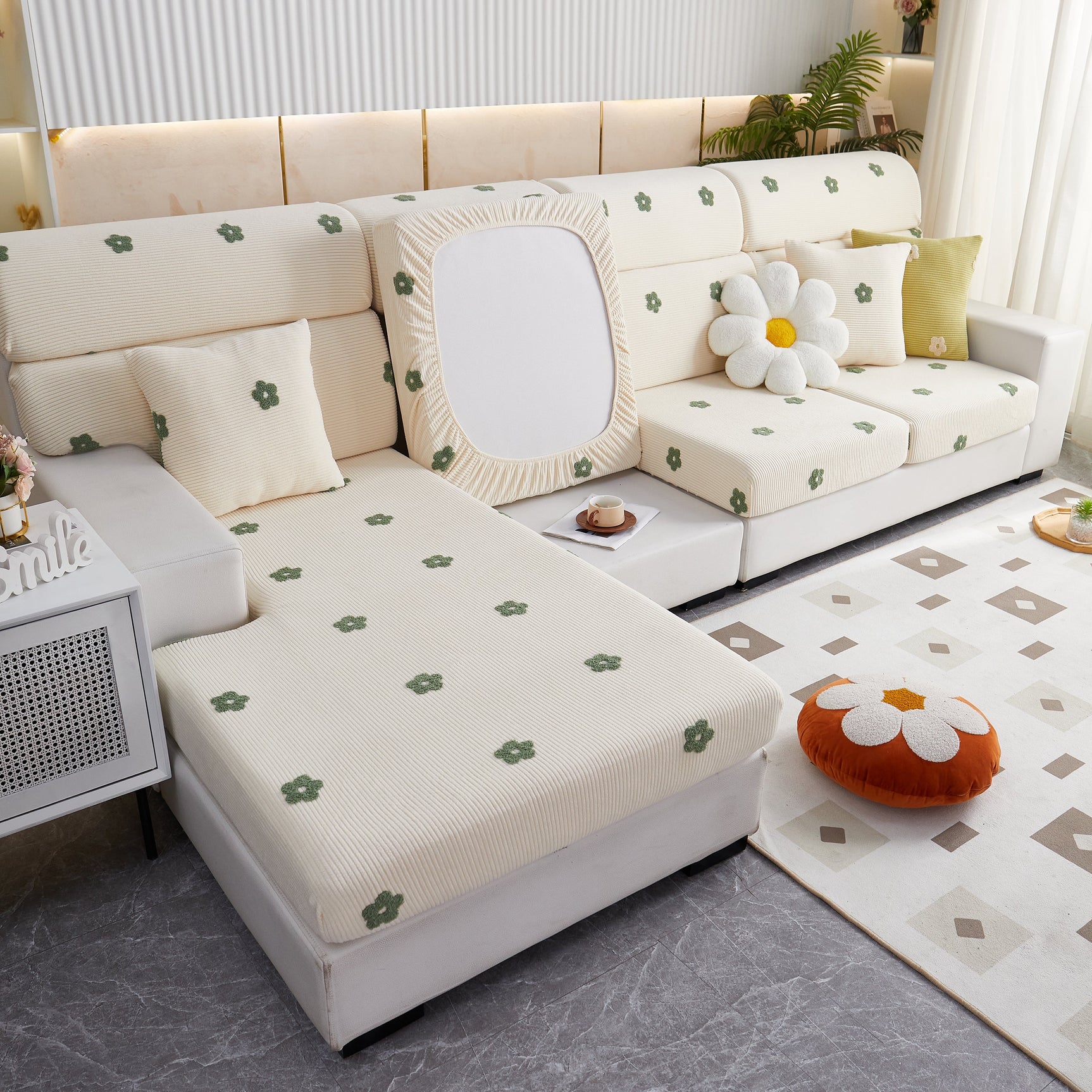 Polar Fleece Sofa Cushion Covers for Sofa 1/2/3/4 Seater, Best Seat Covers for Dogs, Pet Couch Protector - Ornate Home