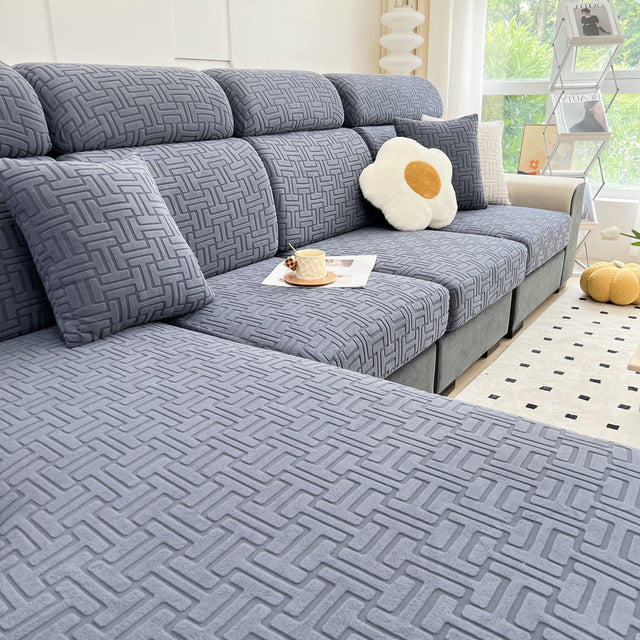 Polar Fleece Stretch Seat Cushion Covers, Couch Cushion Covers Slipcover, Sofa Cushion Protector Covers - Ornate Home